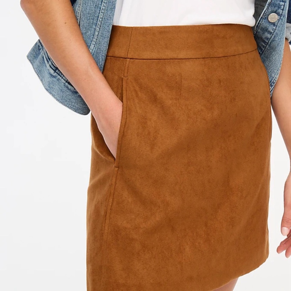 Jcrew factory faux suede skirt with pockets - Picture 7 of 7